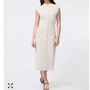 French Connection Sleeveless Marley Button Front MIDI Dress Size S